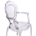 Прозрачный стул с подлокотниками LOUIS GHOST CHAIR Grey варинант исполнения - 4 | Loft Concept в Красноярске