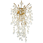 Бра с хрустальными подвесками на металлических ветках Fairytree Light Gold Wall Lamp варинант исполнения - 1 | Loft Concept в Красноярске