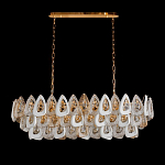 Люстра овальная с многослойными белыми и прозрачными подвесками Character Chandelier варинант исполнения - 3 | Loft Concept в Красноярске