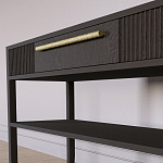 Дизайнерская Консоль с полкой и ящиком Primo Темный орех варинант исполнения - 4 | Loft Concept в Красноярске