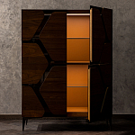 Высокий комод с узором из шпона на фасаде Sahara варинант исполнения - 2 | Loft Concept в Красноярске