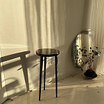 Круглый журнальный столик со столешницей из эпоксидной смолы Epoxy Resin Flowers Coffee Table варинант исполнения - 6 | Loft Concept в Красноярске