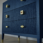 Бельевой Комод с 4 ящиками Elsa Dreams Blue варинант исполнения - 4 | Loft Concept в Красноярске