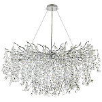 Линейная люстра с хрустальными подвесками на металлических ветках Fairytree Light Silver Linear Chandelier 18 варинант исполнения - 2 | Loft Concept в Красноярске