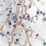 Обои ручная роспись Plum Blossom Hokusai on Tarnished Silver gilded paper варинант исполнения - 2 | Loft Concept в Красноярске