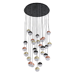 Люстра каскадная с черным круглым основанием 27 подвесов Celestial Waltz варинант исполнения - 2 | Loft Concept в Красноярске
