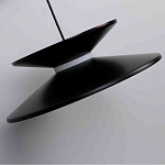 Бра черного цвета с двойным абажуром в форме конусов Obsidian Touch варинант исполнения - 3 | Loft Concept в Красноярске