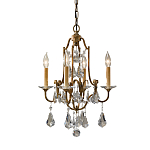 Люстра с 4-мя лампами и стеклянными подвесками в классическом стиле Feiss варинант исполнения - 1 | Loft Concept в Красноярске