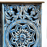 Комод с резным фасадом Blue Carved Chest of Drawers варинант исполнения - 3 | Loft Concept в Красноярске