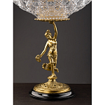 Чаша стеклянная прозрачная на бронзовой подставке с фигуркой девушки Eden Garden варинант исполнения - 6 | Loft Concept в Красноярске