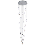 Большая каскадная люстра с хрустальными плафонами хром Esme Crystal Chrome Cascade Chandelier 25 варинант исполнения - 1 | Loft Concept в Красноярске