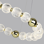 Люстра подвесная кольцевая с прозрачными рифлеными шарообразными плафонами Crystal Globule варинант исполнения - 4 | Loft Concept в Красноярске