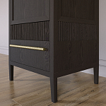 Узкий Шкаф Primo с 2 выдвижными ящиками Темный орех варинант исполнения - 4 | Loft Concept в Красноярске