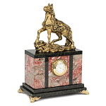 Часы настольные из натурального камня с декором в виде коня Horse Stone Clock варинант исполнения - 4 | Loft Concept в Красноярске