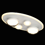 Потолочный светильник овальной формы белого цвета с 4-мя лампами Lunar Pebbles варинант исполнения - 3 | Loft Concept в Красноярске