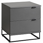 Тумба прикроватная цвета графит с ящиками Strict Lines варинант исполнения - 1 | Loft Concept в Красноярске