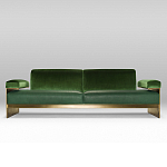 Эксклюзивный Диван в стиле Арт-деко Phoenix с элегантными латунными элементами  варинант исполнения - 1 | Loft Concept в Красноярске