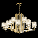 Люстра многоярусная с 15-ю цилиндрическими плафонами из стекла Laurent варинант исполнения - 3 | Loft Concept в Красноярске