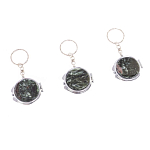 Зеркало брелок карманное двухстороннее из натурального камня Серафинит Stone Mirrors варинант исполнения - 8 | Loft Concept в Красноярске