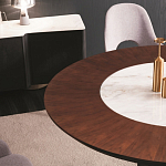 Обеденный стол круглый на чёрном фигурном основании Bosnia dinning table  варинант исполнения - 1 | Loft Concept в Красноярске