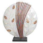 Настольная лампа из перламутра и дерева на подставке Indonesian Petal варинант исполнения - 2 | Loft Concept в Красноярске
