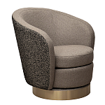 Кресло вращающееся черно-золотая рогожка Julia Armchair Golden Belt варинант исполнения - 1 | Loft Concept в Красноярске