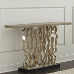 Консоль с прямоугольной столешницей и фактурным основанием Waves варинант исполнения - 1 | Loft Concept в Красноярске