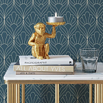 Подсвечник золотая обезьяна с блюдцем Golden Monkey варинант исполнения - 1 | Loft Concept в Красноярске