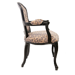 Полукресло с мягкой обивкой из льна на 4-х ножках из массива березы Gladys Armchair варинант исполнения - 1 | Loft Concept в Красноярске