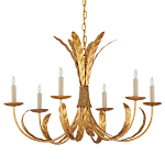 Люстра золотая с декором в виде перьев Bunch of Feathers варинант исполнения - 3 | Loft Concept в Красноярске