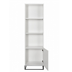 Стеллаж книжный белый с 3-мя открытыми полками и дверкой Strict Lines варинант исполнения - 2 | Loft Concept в Красноярске