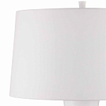 Торшер белый с тканевым абажуром на деревянном основании Graceful Silhouette варинант исполнения - 2 | Loft Concept в Красноярске