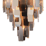 Люстра с многослойными стеклянными панелями янтарного и дымчатого цвета Textured Glass Chandelier варинант исполнения - 2 | Loft Concept в Красноярске