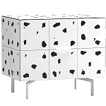 Тумба белая с рисунком Grande Graphspots варинант исполнения - 1 | Loft Concept в Красноярске