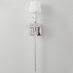 Бра с белым текстильным абажуром и хрустальными подвесками с декоративной кисточкой Lustre Reverie варинант исполнения - 7 | Loft Concept в Красноярске