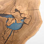 Кофейный стол со столешницей из орехового дерева и эпоксидной смолы Clem Coffee Table варинант исполнения - 2 | Loft Concept в Красноярске