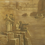 Обои ручная роспись Views of Italy Sepia варинант исполнения - 1 | Loft Concept в Красноярске