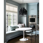 Люстра черная с несколькими ярусами деревянных палочек Bright Wooden Chandelier варинант исполнения - 5 | Loft Concept в Красноярске