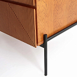 Шкаф с геометрическим рисунком на дверцах Anders Dark Wood варинант исполнения - 5 | Loft Concept в Красноярске