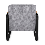 Кресло серый велюр с жесткими подлокотниками на полозьях Ashton варинант исполнения - 4 | Loft Concept в Красноярске