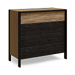 Комод 4 ящика с подсветкой на рельефном фасаде Warm Industrial варинант исполнения - 2 | Loft Concept в Красноярске