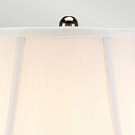 Настольная лампа с фарфоровым основанием с декоративным орнаментом и белым абажуром на темной круглой подставке Elstead Lighting варинант исполнения - 12 | Loft Concept в Красноярске