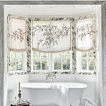 Обои с вышивкой ручной работы Moonlit Garden Original colourway on muslin варинант исполнения - 1 | Loft Concept в Красноярске