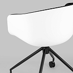 Офисное кресло из пластика с мягким сиденьем Eggshell Black варинант исполнения - 8 | Loft Concept в Красноярске