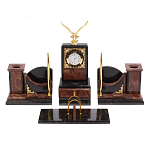 Настольный письменный набор из лемезита и змеевика с декором в виде Орла в подарочной упаковке Successful Leader варинант исполнения - 1 | Loft Concept в Красноярске