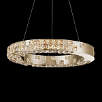 Люстра золотая в форме кольца с мозаичным хрустальным оформлением Sparks of Crystal варинант исполнения - 2 | Loft Concept в Красноярске