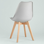 Стул с основой из пластика и мягким сиденьем Arvika Grey варинант исполнения - 4 | Loft Concept в Красноярске