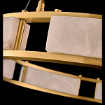 Люстра в виде кольца из натурального камня Golden Alavastor варинант исполнения - 4 | Loft Concept в Красноярске