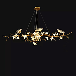 Люстра в виде золотой ветки с цветами и птичками Marvelous Garden варинант исполнения - 9 | Loft Concept в Красноярске