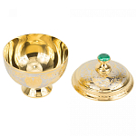 Сахарница металлическая с гравировкой и натуральным камнем Малахит в подарочной коробке Metal Stone Sugar Bowls варинант исполнения - 2 | Loft Concept в Красноярске